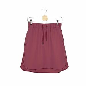 Lululemon On The Fly Elastic Waist Woven Skirt In Misty Merlot
